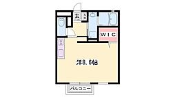 ディアコート北条 ワンルームの間取図画像