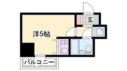 朝日プラザサウスコア姫路 ワンルームの間取図画像