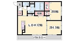 天使堂ビル 2LDKの間取図画像