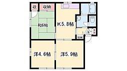 ベルフォーレB棟 3Kの間取図画像