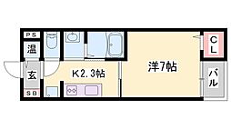 メゾンSK・I 1Kの間取図画像