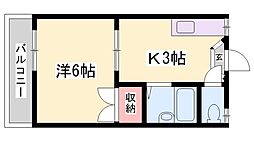 パークシティータキノ 1Kの間取図画像