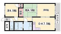 リープラス滝野社 3DKの間取図画像