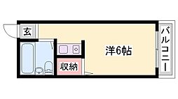チェリーコート ワンルームの間取図画像