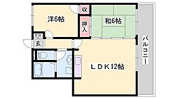 メゾン安富 2LDKの間取図画像
