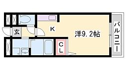 ニューアメニティ 1Kの間取図画像