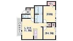 リーオ・コレージュ 2LDKの間取図画像