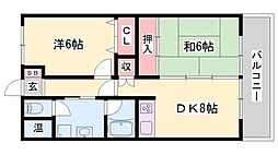 小玉ハイツ 2DKの間取図画像