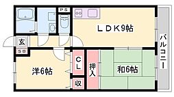ハイツ・セーヌ 2LDKの間取図画像