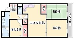アルコラカーサ姫路土山 3LDKの間取図画像