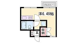 プレアール姫路龍野町 ワンルームの間取図画像
