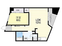 マルビシマンション 1LDKの間取図画像