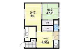 グリーンハイツ 2DKの間取図画像