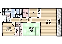 ノール・リヴィエール 2LDKの間取図画像