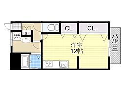 西駅前吉田マンション ワンルームの間取図画像