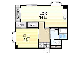 ダイヤモンドシティ 1LDKの間取図画像