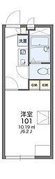 レオパレスKY 1Kの間取図画像