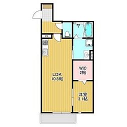 アースフィールド2 1LDKの間取図画像