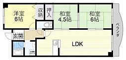 メゾン安夢留 3LDKの間取図画像