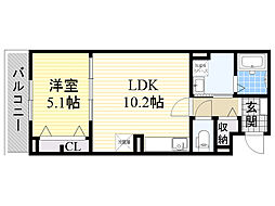 Neo1 1LDKの間取図画像