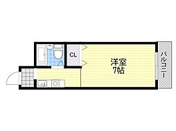 林泉第7ビル 1Kの間取図画像