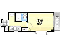 パレットマンション ワンルームの間取図画像