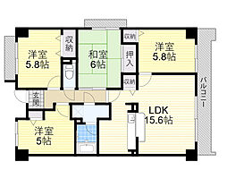 センチュリー竹谷 4LDKの間取図画像