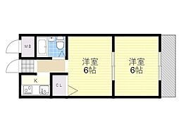 アペックスシティー5 2Kの間取図画像