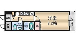 JR東海道・山陽本線 東淀川駅 徒歩5分の賃貸マンション 6階1Kの間取り