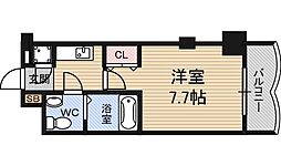JR東海道・山陽本線 新大阪駅 徒歩3分の賃貸マンション 7階1Kの間取り