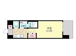 阪急宝塚本線 三国駅 徒歩9分の賃貸マンション 1階1Kの間取り