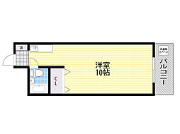 第三村西マンション ワンルームの間取図画像