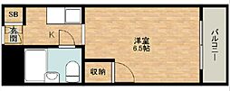 ルーミングハウス梶 ワンルームの間取図画像