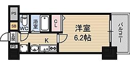 エステムコート新大阪6エキスプレイス 1Kの間取図画像