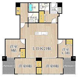 ザグランドビューOSAKA 4LDKの間取図画像