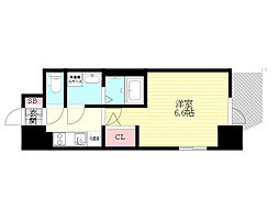 東三国Noah 1Kの間取図画像