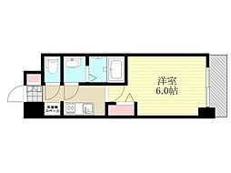 スプランディッド新大阪WEST 1Kの間取図画像