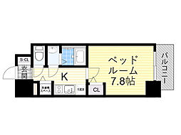 メインステージ大阪NorthGate1 1Kの間取図画像