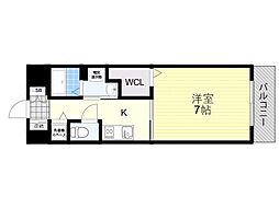 S-FORT新大阪ravir 1Kの間取図画像