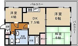 協栄第2箕面ハイツ 3DKの間取図画像