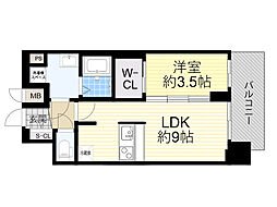 プレサンス庄内ブレイシス 1LDKの間取図画像