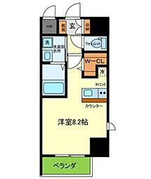 ONLYONE川西中央2 ワンルームの間取図画像