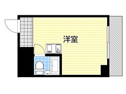 ビジネスヴィップ第2新大阪 ワンルームの間取図画像