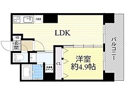 ノルデンタワー新大阪プレミアム 1LDKの間取図画像