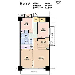 グランフォルク豊中 3LDKの間取図画像