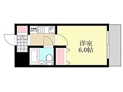 エスリード新大阪第6 1Kの間取図画像