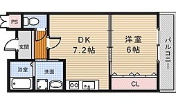 カサ・デ・ビオラ 1DKの間取図画像