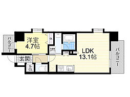 スプランディッドVIII 1LDKの間取図画像