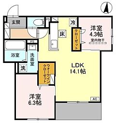 間取図画像 2LDK
