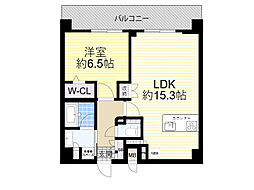 JR東海道・山陽本線 東淀川駅 徒歩2分の賃貸マンション 15階1LDKの間取り